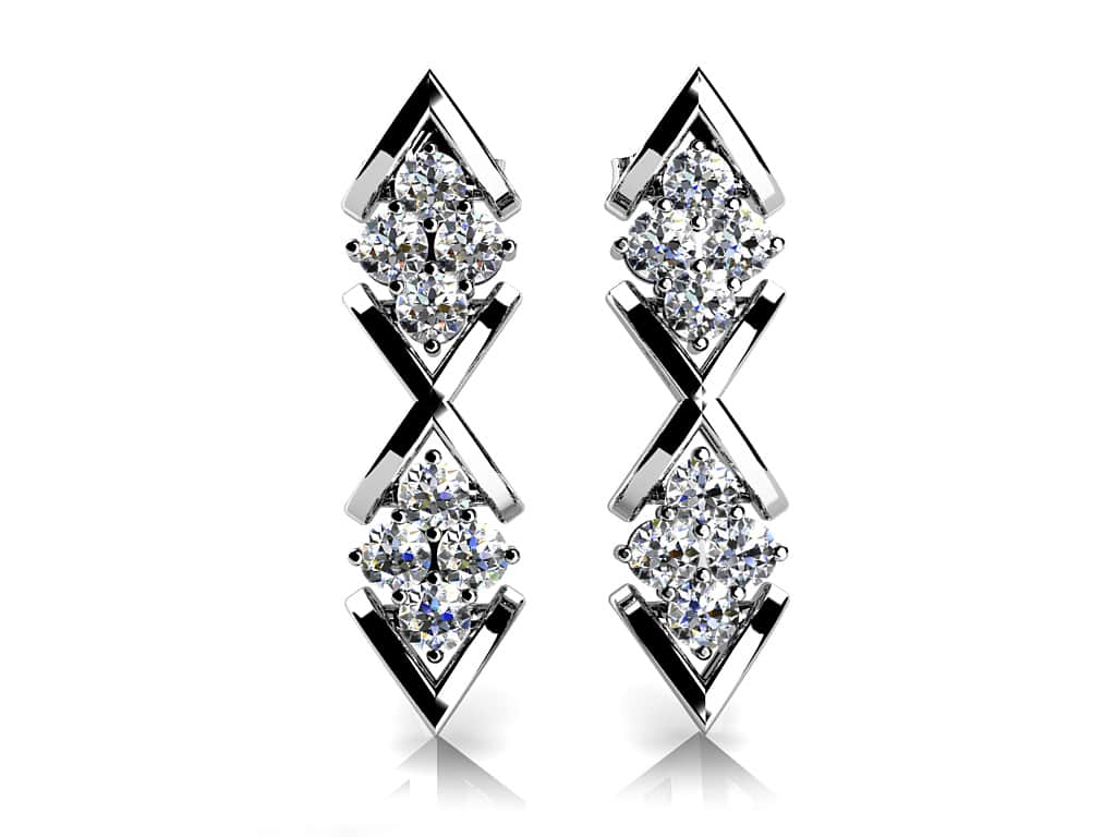 Diamonds In Diamond Earrings Diamond with 0.80 ct.(finished) 2.5mm